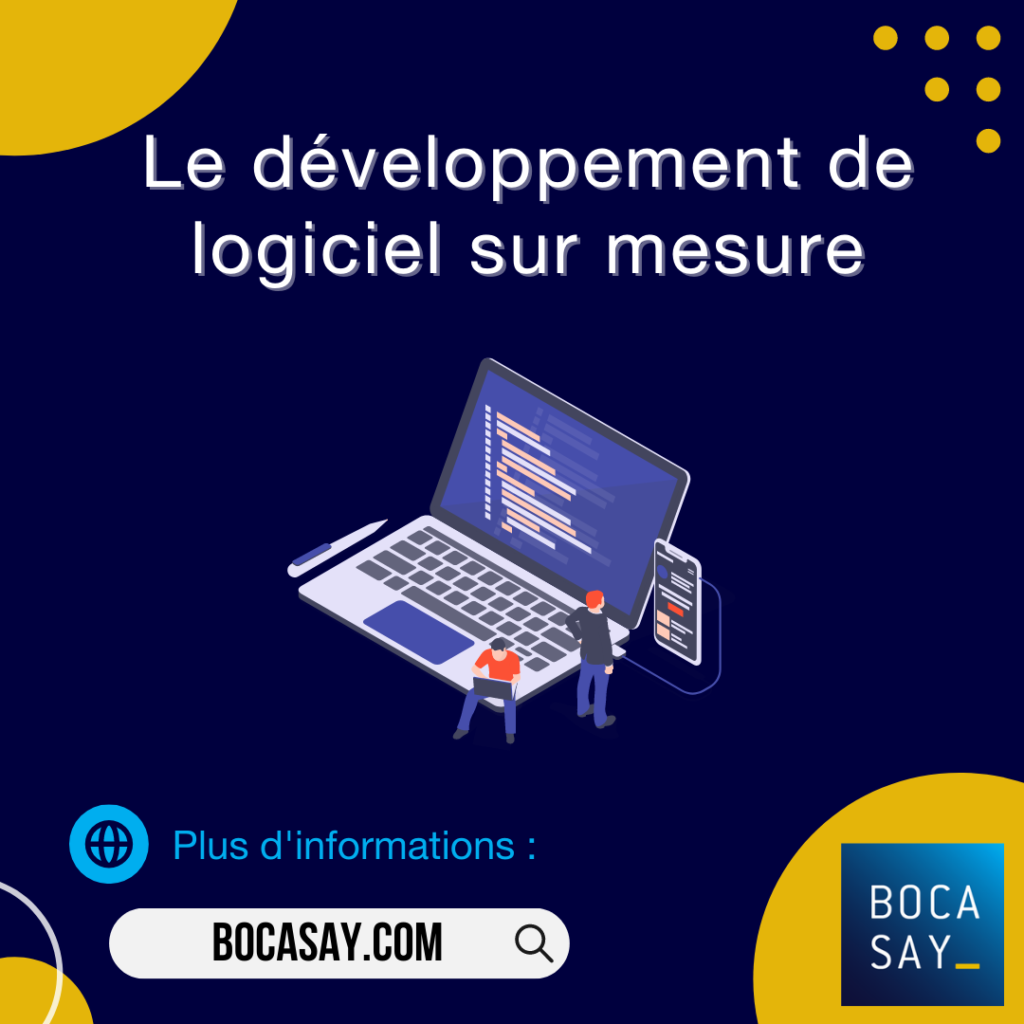 Les 8 arguments à connaître sur le développement de logiciel sur mesure.©Canva